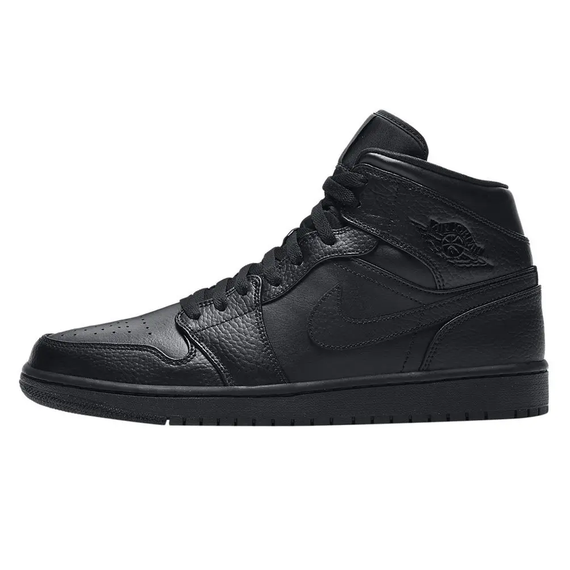 Кросівки Air Jordan 1 Mid Triple Black 40 554724-091 | Зображення 1