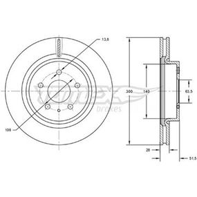 Диск тормозной передний Ford Mondeo V 14- (300x28), TX 73-14