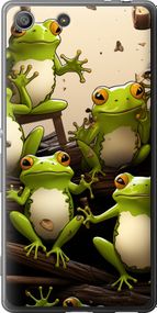 Чехол на Sony Xperia M5 E5633 Жабки "5656u-217-17620"