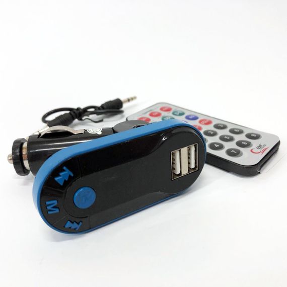 Автомобильный трансмиттер/модулятор CM i9, радио трансмитер, FM модулятор для автомобиля. YC-808 Цвет: синий | Зображення 2