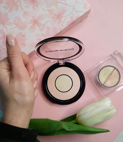 Двойной хайлайтер для лица Copines line Paris NG HIGHLIGHTER DUO | Зображення 4