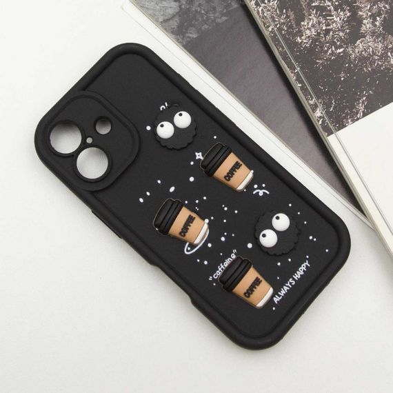 Чохол TPU Toys Case для Apple iPhone 16 (6.1") Black / Always Happy | Зображення 1