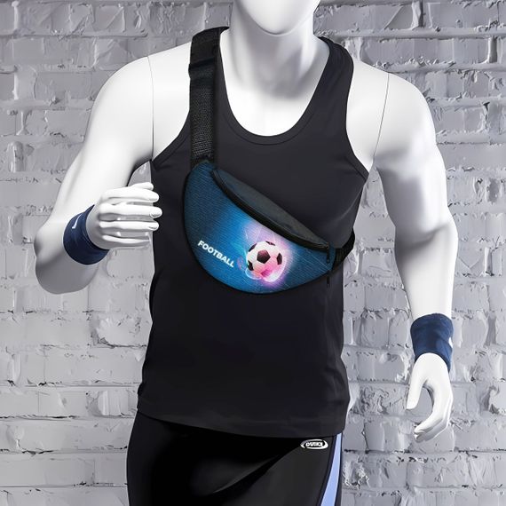 Сумка-бананка мужская/женская Футбол Sport 32×16 см с расширителем поясная сумка или сумка через плечо (02905) | Зображення 1