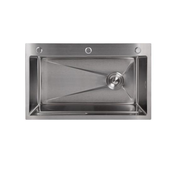 Мойка для кухни интегрированная Lidz Handmade H7545 Brushed Steel 3,0/1,0 мм LDH7545BRU49457 | Зображення 2