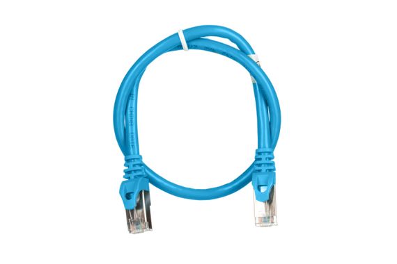 Патч-корд 2E Cat 6,S-FTP экран оплётка фольга,RJ45, 4Х2 27AWG ,7/0.14 Cu, 0.50 m, PVC,Blue (2E-PC6SFTPCOP-050BL) | Зображення 1