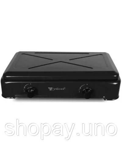Газовая настольная плита на 2 конфорки YUCEL O-200-LPG-BLACK • Двухконфорочная плита для дома, дачи, кухни и приготовления пищи | Зображення 3