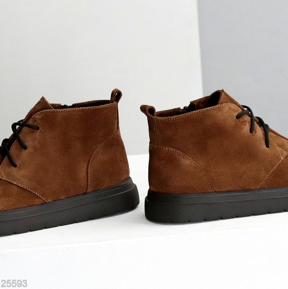 Дизайнерские рыжие ботинки дезерты натуральная замша в ассортименте | Зображення 8