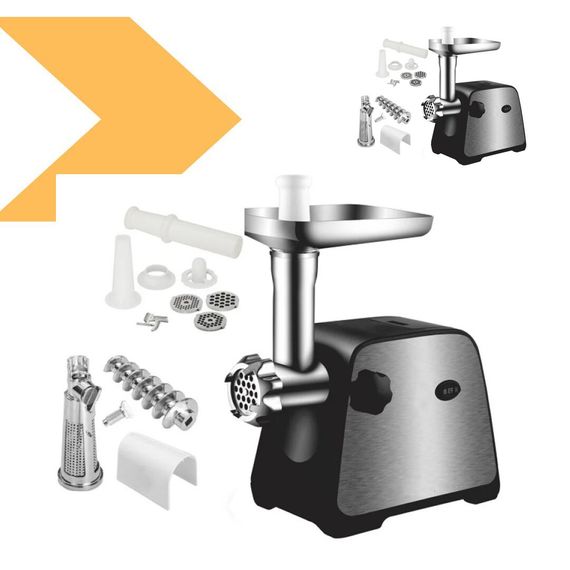 Електрична м’ясорубка 4500W з функцією реверсу та соковитискачем Domotec MS-2026 (47541-2026_1485) | Зображення 1