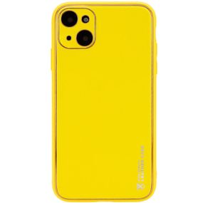 Шкіряний чохол Xshield для Apple iPhone 14 Plus (6.7") Жовтий / Yellow