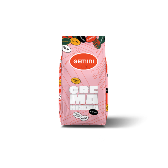 Кава Gemini Crema ніжна в зернах 500г