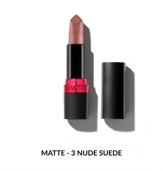 Зволожувальна матова губна помада Avon "Ультра" 3 Нюд та блюз  (3 Nude Suede) 3,6г