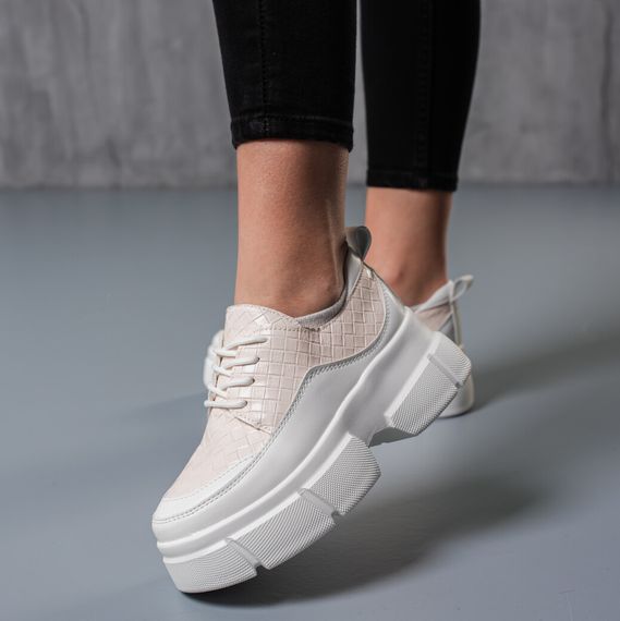 Кроссовки женские Fashion Gallant 3766 39 размер 24 см Бежевый | Зображення 4