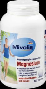 Витамины "Mivolis Magnesium", для сердечно-сосудистой системы и нервов, 300 таблеток, Германия
