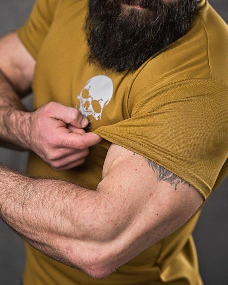 Тактична футболка для відведення поту odin далі бога немає кайот ДЛ6547 | Зображення 3