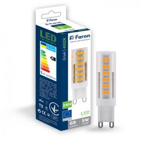 Лампа світлодіодна LED Feron 5W G9 4000K LB-433