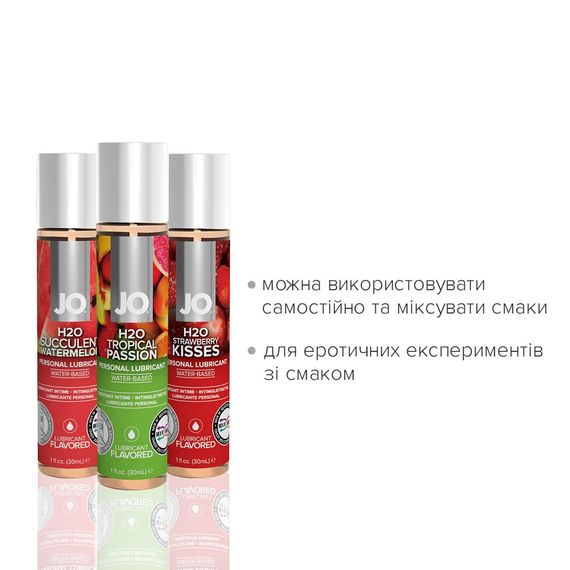 Набір JO Tri-Me Triple Pack — Flavors (3×30 мл) три різні смаки оральних змазок | Зображення 1