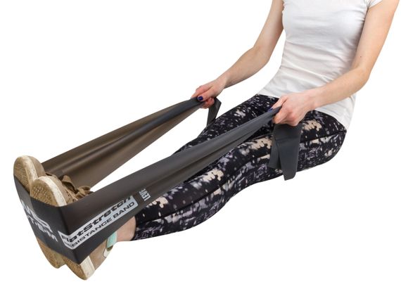 Стрічка-еспандер для спорту та реабілітації Power System PS-4123 Flat Stretch Band Level 3 Black (12-15кг.) | Зображення 1