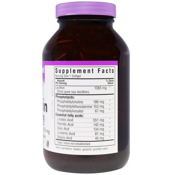 Лецитин Bluebonnet Nutrition Natural Lecithin 1365 mg 180 Caps | Зображення 1