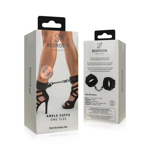 Поножі Bedroom Fantasies: Faux Leather Ankle Cuffs, чорні | Зображення 7