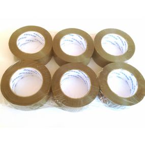 Скотч пакувальний коричневий 45 мм х 160 м х 40мкм 6 шт.