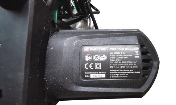 Пила торцовочная сетевая Scheppach Parkside PKS1500B3 LB2 (210 мм, 60 мм, 1500 Вт, 7.6 кг) | Зображення 7