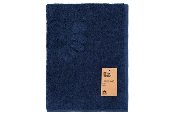 Килимок ARDESTO  для ніг махровий Benefit, 50х70см, 100% бавовна, темно-синій (ART2457DB)