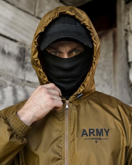 Чоловіча вітровка мілітарі легка куртка з капюшоном вітрозахисна куртка з тканини меморі весняна куртка | Зображення 3