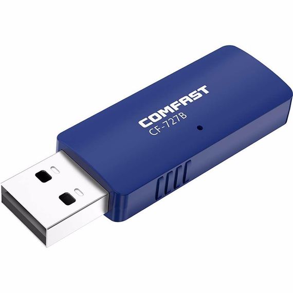 Двухдиапазонный адаптер Wi-Fi 2.4 / 5 Ghz + Bluetooth 4.2 Comfast CF-727B 1300 Mbps | Зображення 2