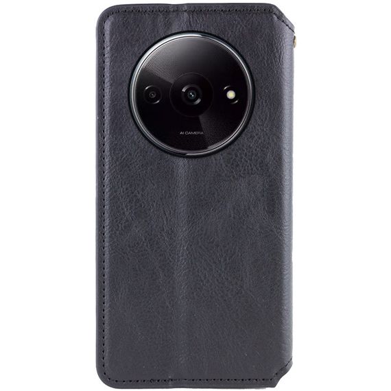 Шкіряний чохол-книжка GETMAN Cubic (PU) для Xiaomi Redmi A3 Чорний | Зображення 1