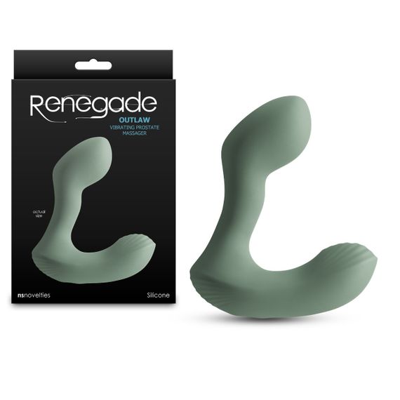 Массажер простаты NS Novelties Renegade Outlaw зеленый, 12 см sexstyle