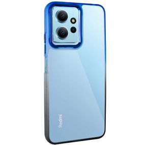 Чехол TPU+PC Fresh sip series для Xiaomi Redmi Note 12 4G Черный / Синий