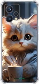 Чохол на Realme 9 Pro Plus Білий кіт "5646sp-2596-2448"