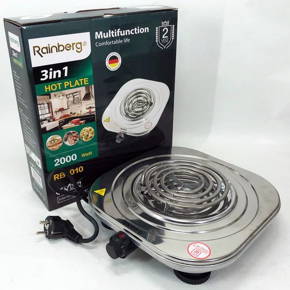 Плита побутова переносна Rainberg, Настільна електроплита, Кухонна електрична плита CN-49 | Зображення 9