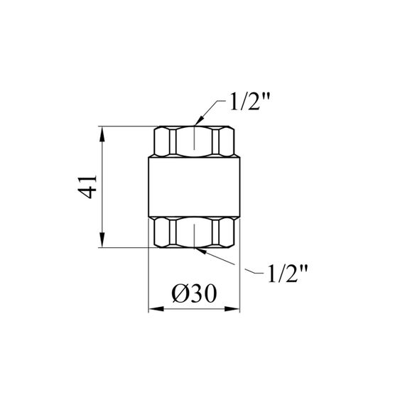 Зворотній клапан посилений LexLine 1/2" латунний УК3900-В | Зображення 1