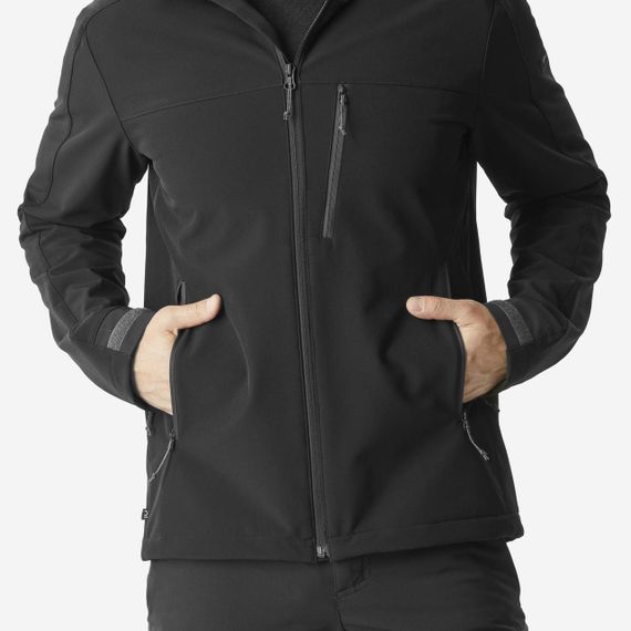 Куртка чоловіча WARM 500 з софтшелу чорна | Зображення 4