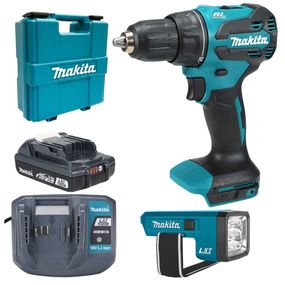 Шурупокрут акумуляторний Makita DDF490WV з ліхтарем Makita DML186 (65 Нм, 1.5-13 мм, BL, LXT Basic)