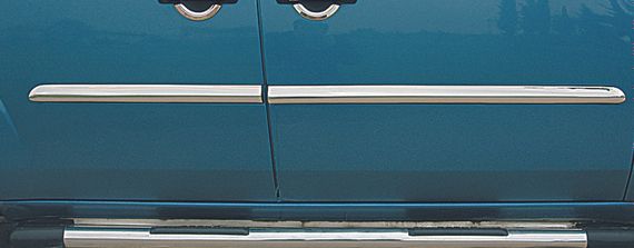 Молдинг дверний (4 шт, нерж.) Carmos - Турецька сталь для Fiat Doblo I 2001-2005 рр