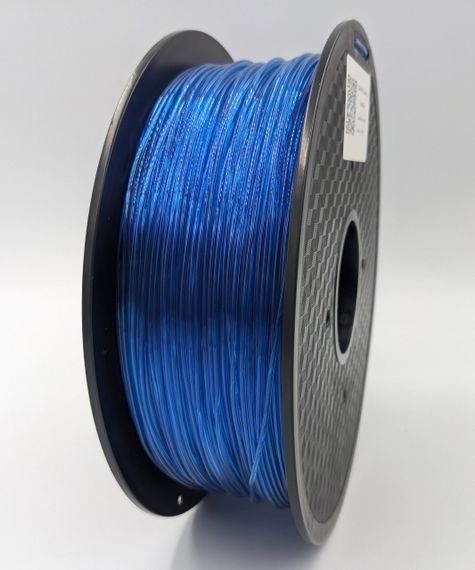 Опт та роздріб. Філамент для 3D-принтера MT PETG, 1.75 мм, прозорий синій, 1 кг (3DMT-PETG1.75-01-TB)