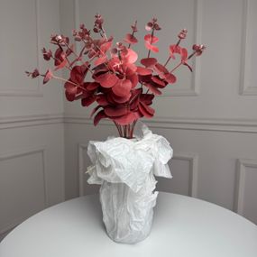 Букет евкаліпту штучний для декору 5шт/уп. Колір: бордовий