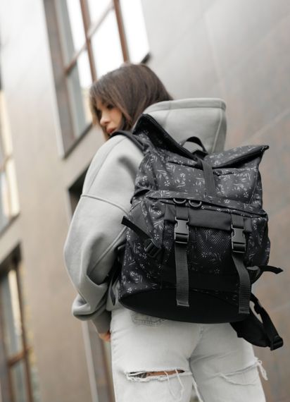 Жіночий рюкзак Sambag RollTop DOUBLE чорний 41 х 27 х 18 см (24330702) | Зображення 5