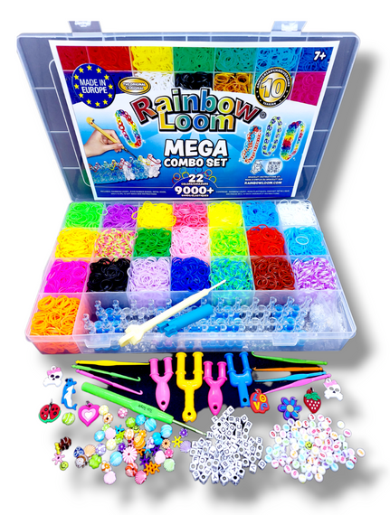 Набір гумок для плетіння браслетів Rainbow Loom, кейс 9000 шт | Зображення 1