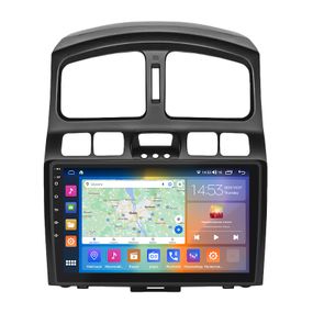 Штатна магнітола Lesko для Hyundai Santa Fe I 2000-2012 екран 9" 2/32Gb CarPlay 4G Wi-Fi GPS Prime