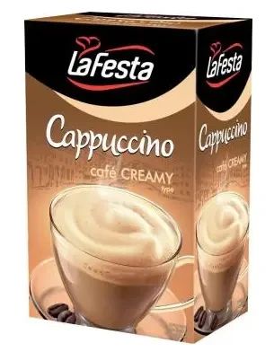 Капучино растворимый кремовый в стиках La Festa Cafe Creamy, 125г (10шт х12,5г), напиток кофейный