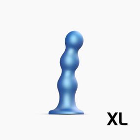 Насадка для страпона Strap-On-Me Dildo Plug Balls Blue Metallic XL Sex Aura