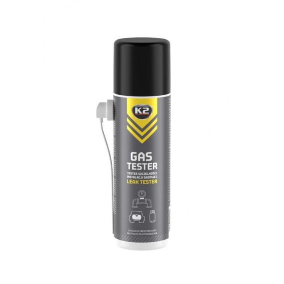 Спрей-тестер K2, GAS TESTER 400ml, для виявлення витоків газу в обладнанні автомобіля (аерозоль) W110.