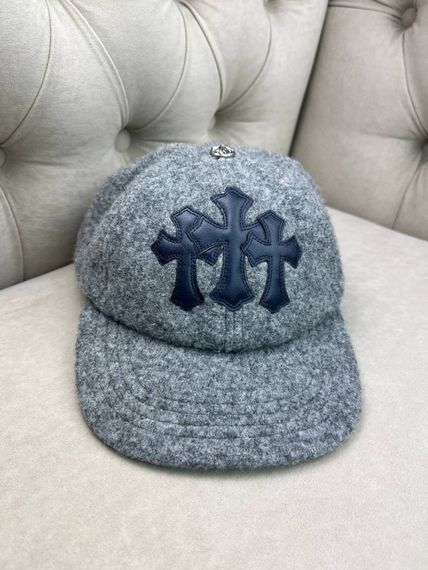 Кепка Chrome Hearts сіра кашемірова gu607 | Зображення 1