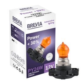 Лампа PY24W BREVIA 12V 24V PGU20/4 АМБЕР Потужність +30% 12229C