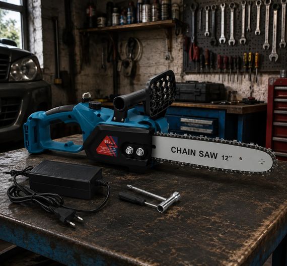 Акумуляторна ланцюгова пилка DOMOTEC Chain Saw 12″/16″ 96V | Зображення 3