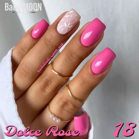 Гель-лак BABY MOON Dolce Rose №18 глибокий яскраво-рожевий, 6 мл