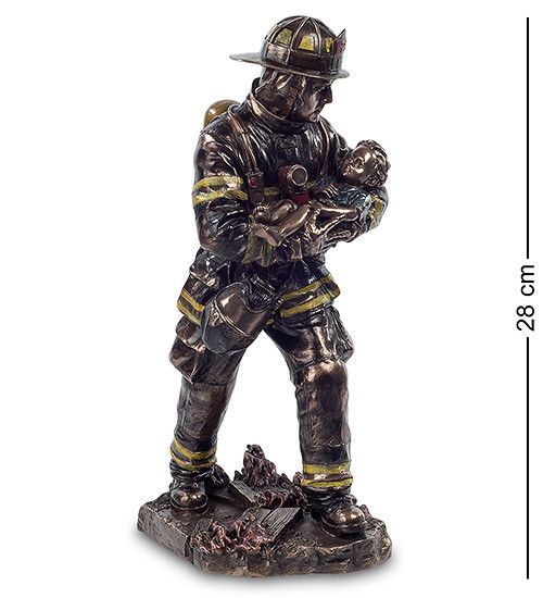 Декоративная статуэтка с бронзовым покрытием Firefighter 28 cm | Зображення 3